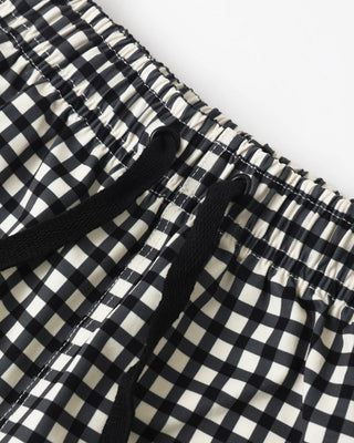 Swim Trunk Black Gingham