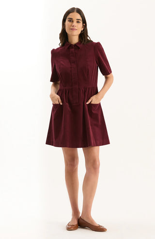 Mitzi Pinwhale Corduroy Dress Tawny Port