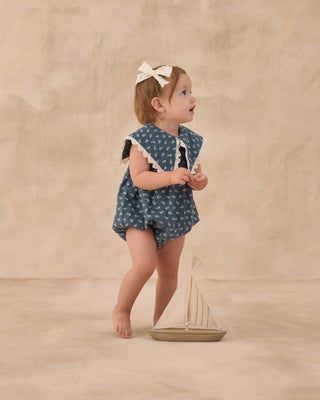 Porter Romper Ditsy Marine