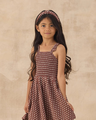 Lainey Dress Chocolate Polka Dot