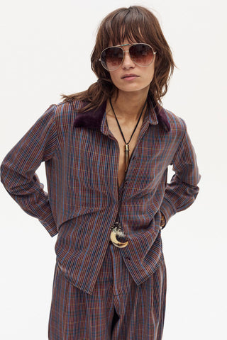 Moscow Twill Shirt Blue Prince of Wales