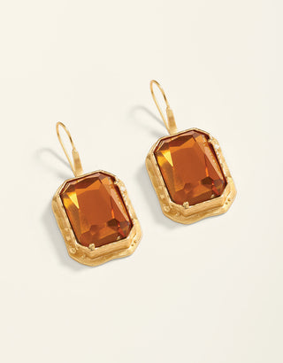 Marion Rectangle Earrings Topaz