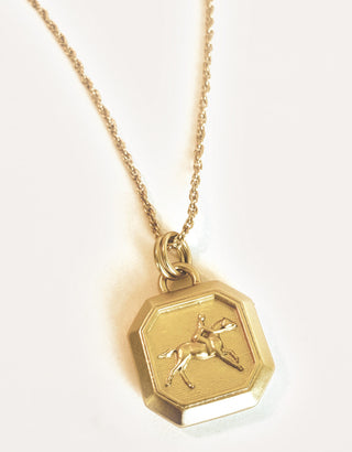 Lucky Horse Necklace 18” Gold