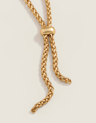 Goddess Lariat Necklace 18” Gold