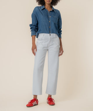 Ashton High Rise Relaxed Pant Optic White