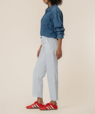 Ashton High Rise Relaxed Pant Optic White