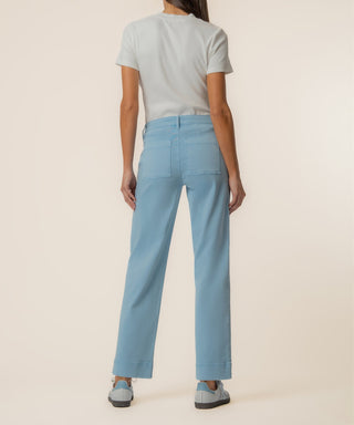Charlotte High Rise Wide Leg Powder Blue
