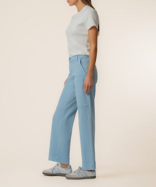 Charlotte High Rise Wide Leg Powder Blue