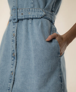 Eileen Halter Denim Dress Zealful Wash