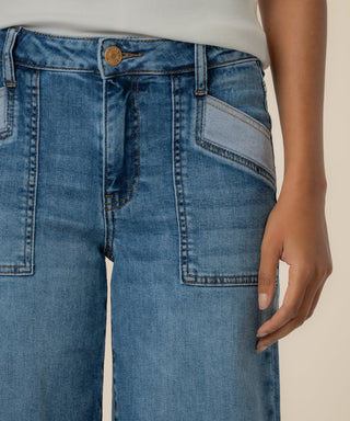 Maya High Rise Wide Leg Jeans Success With Medium Wash