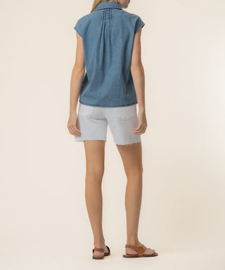 Penelope Denim Drop Shoulder Top Beaming
