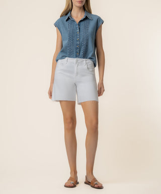 Penelope Denim Drop Shoulder Top Beaming