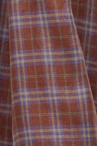 Camille Linen Shirt Hazelnut Checks