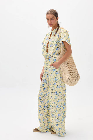 Willow Linen Shirt Francesca Print
