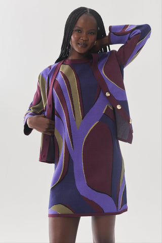 Brook Cardigan Organic Retro Geo