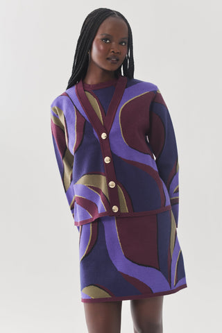 Brook Cardigan Organic Retro Geo