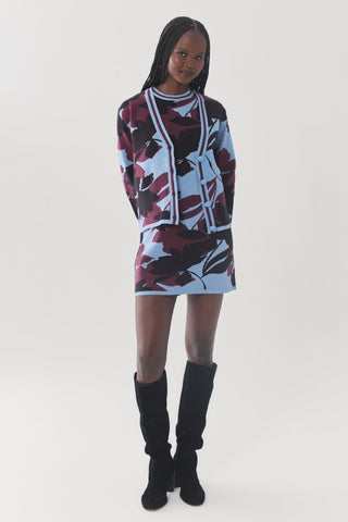 Brook Cardigan Block Floral Print