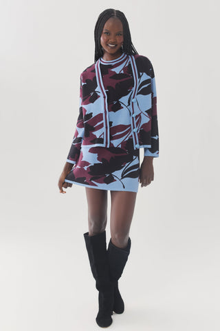Brook Cardigan Block Floral Print