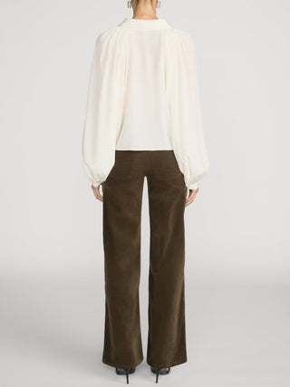 Le Slim Palazzo Modernist Pocket Corduroy Rich Military