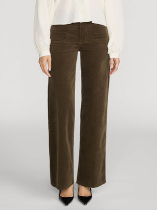 Le Slim Palazzo Modernist Pocket Corduroy Rich Military
