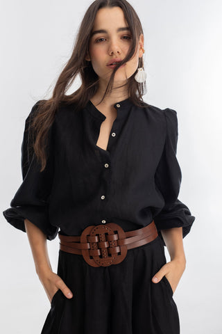 Helena Leather Belt Brown