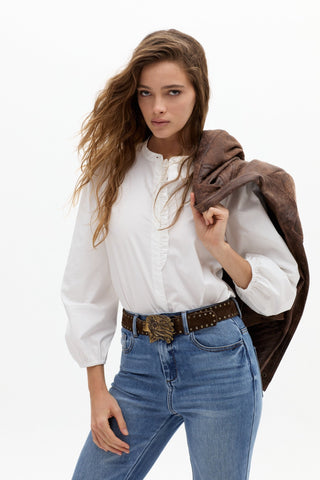 Gaia Poplin Shirt White