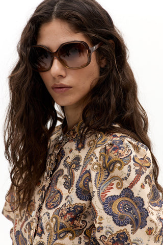 Gaia Poplin Shirt Paisley Morning