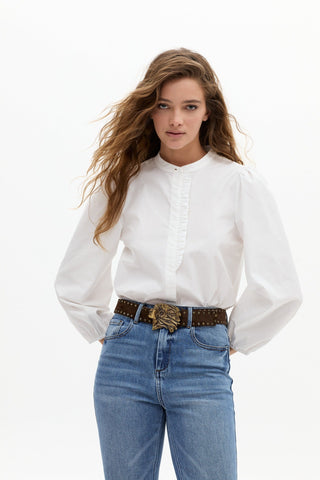 Gaia Poplin Shirt White
