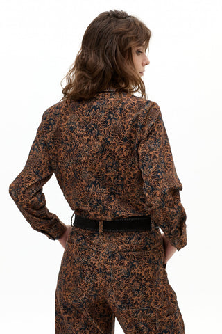 Ambar Cotton Velvet Pants Wild Tapestry Print