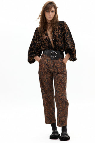 Claire Velvet Shirt Pisley Velvet