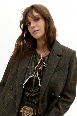 Joseph Wool Twill Jacket Hugo Checks