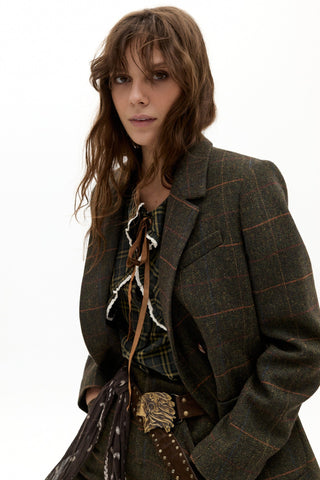 Joseph Wool Twill Jacket Hugo Checks