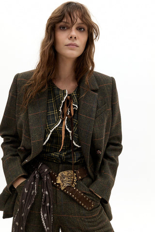 Joseph Wool Twill Jacket Hugo Checks