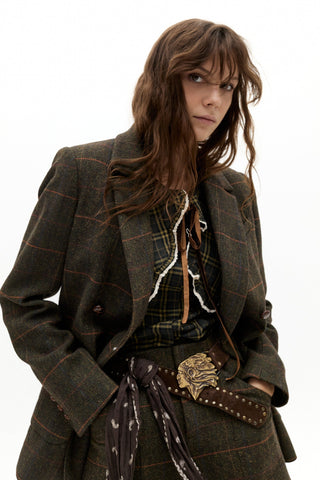 Joseph Wool Twill Jacket Hugo Checks