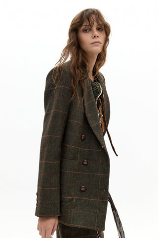 Joseph Wool Twill Jacket Hugo Checks