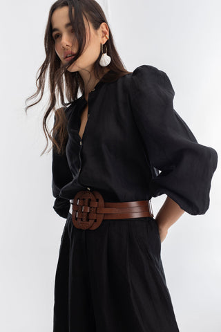 Helena Leather Belt Brown