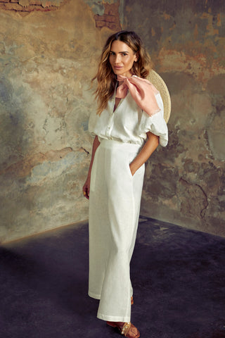 Bubble Linen Shirt Off White