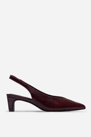 Maude Slingback Pump Chocolate Wine Polish