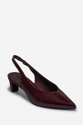 Maude Slingback Pump Chocolate Wine Polish