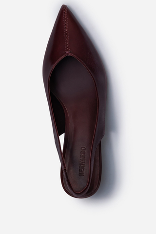 Maude Slingback Pump Chocolate Wine Polish