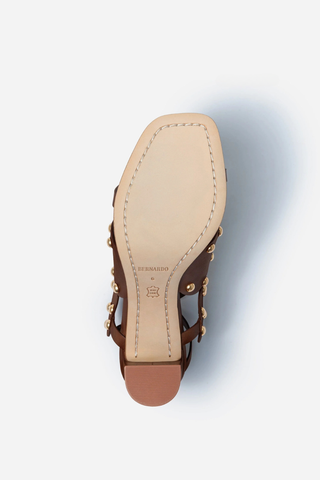 New Moon 75 Studs Saddle Vachetta Heels
