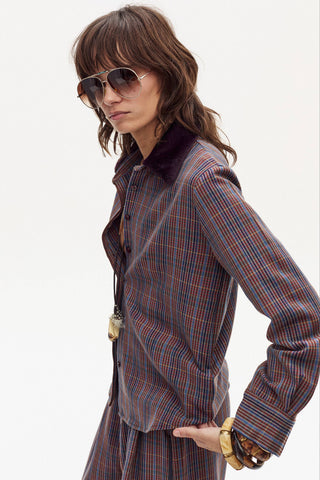 Moscow Twill Shirt Blue Prince of Wales
