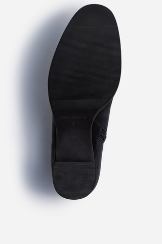 Nara Platform Leather Bootie Black