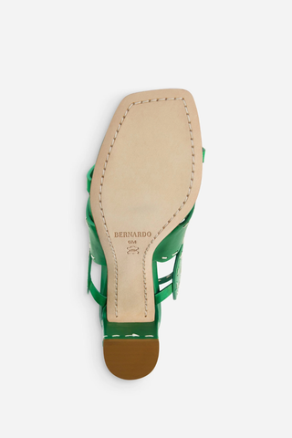 New Moon 75 Heeled Sandal Green Vachetta