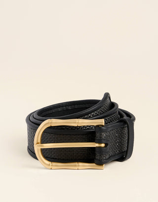 Ella Seagrass Belt Black