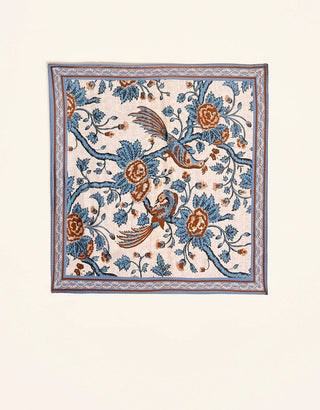 Silk Scarf Japonica Bird Parchment