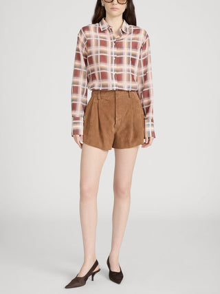 The Boy Shirt Silver Peony Plaid