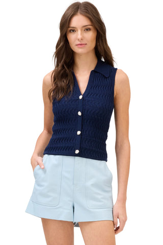 Elijah Leather Shorts Powder Blue
