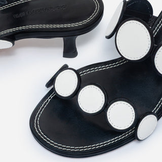 Prya Kitten Heel Black & Off-White