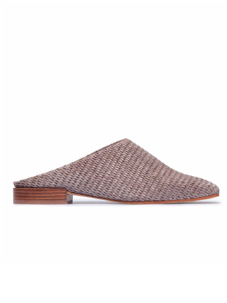 Porto Mule Cocoa Raffia